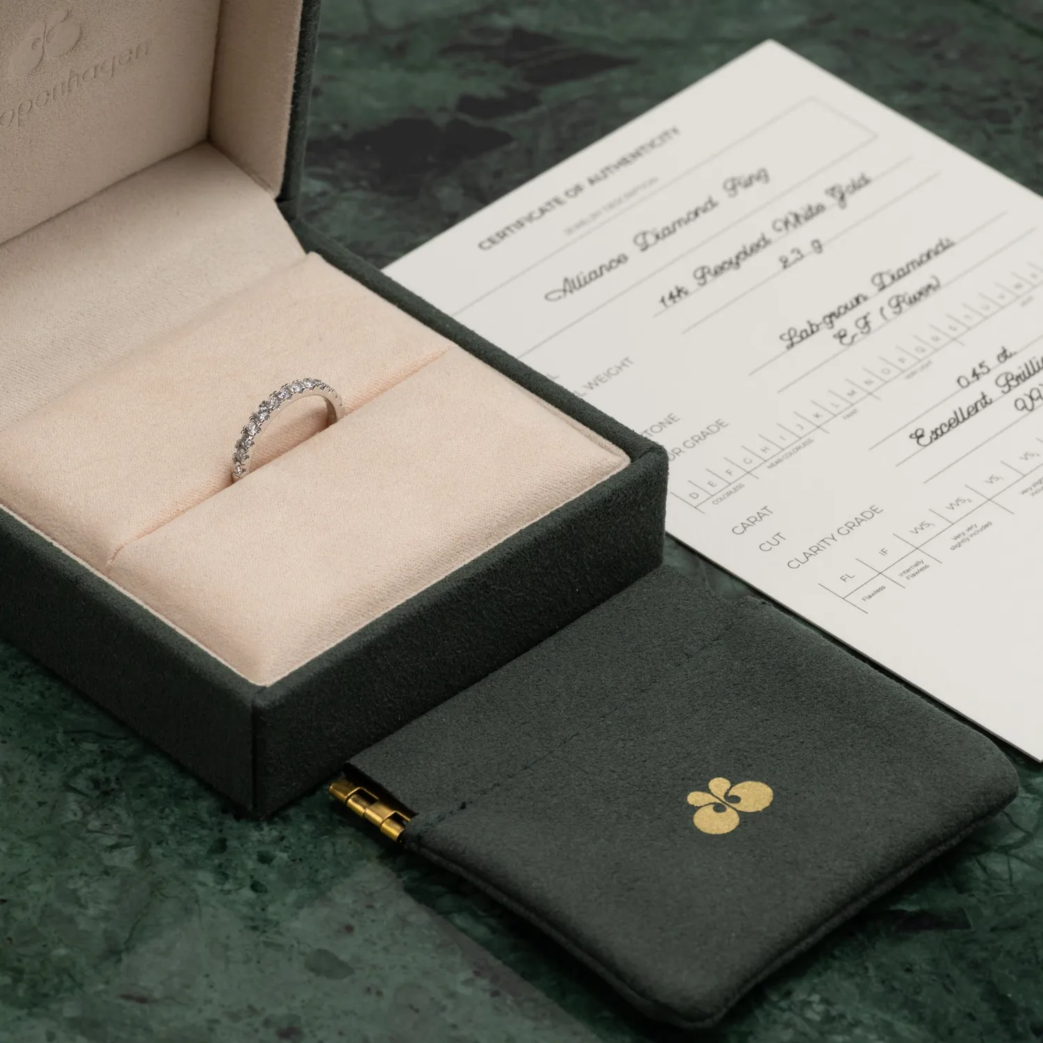 Sisi Copenhagen Alliance diamantring 0,45 ct hvidguld 54