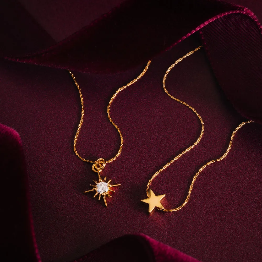 Orelia Micro Star Collar halskæde forgyldt stjerne