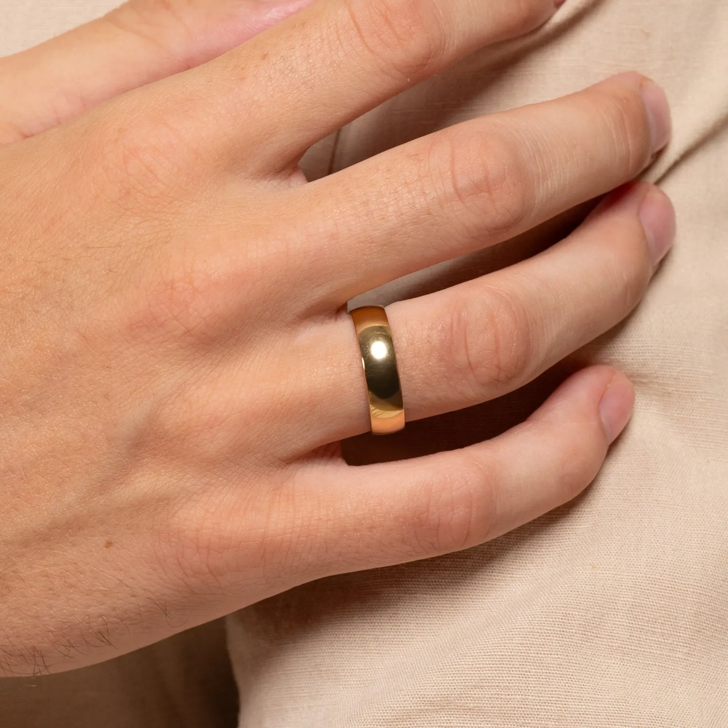 Sisi Copenhagen Oval Court vielsesring 6 mm guld