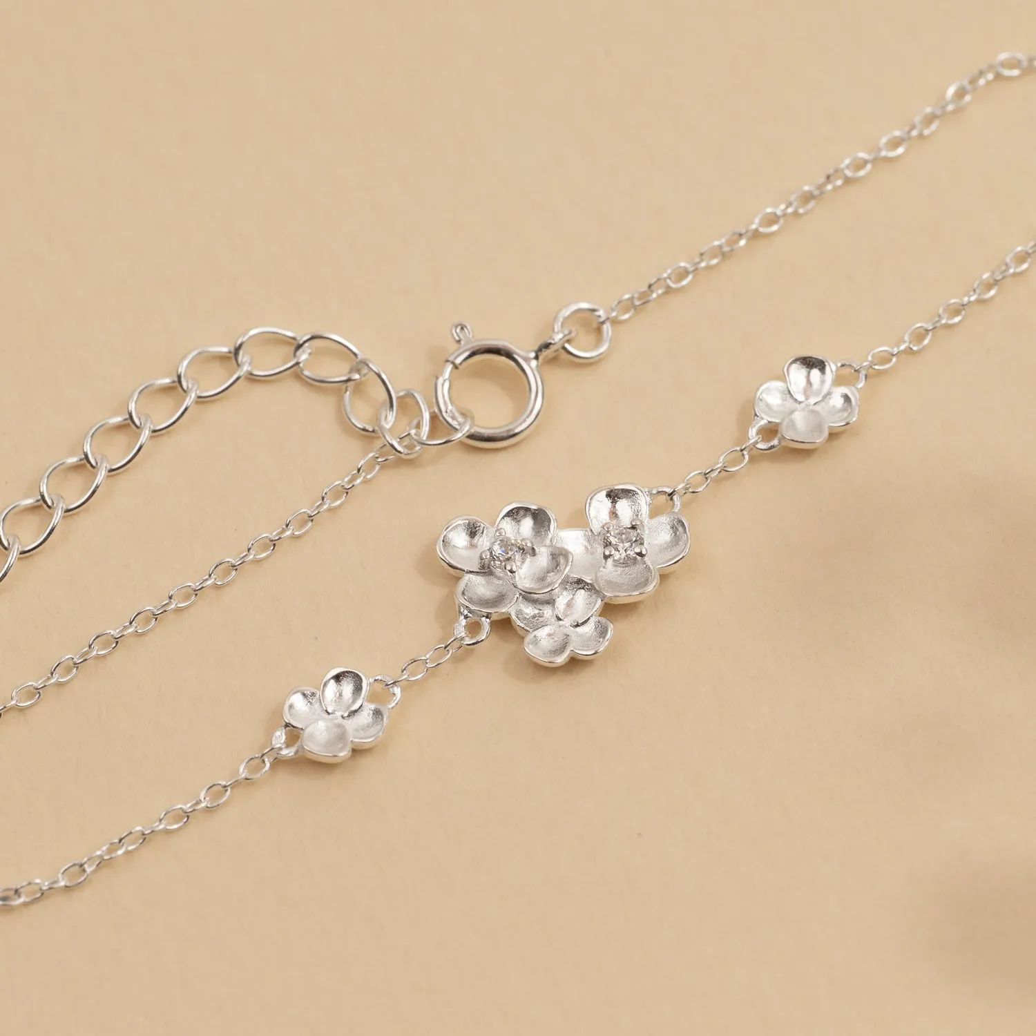Sisi Copenhagen Flora Crystal armbånd sølv zirkonia