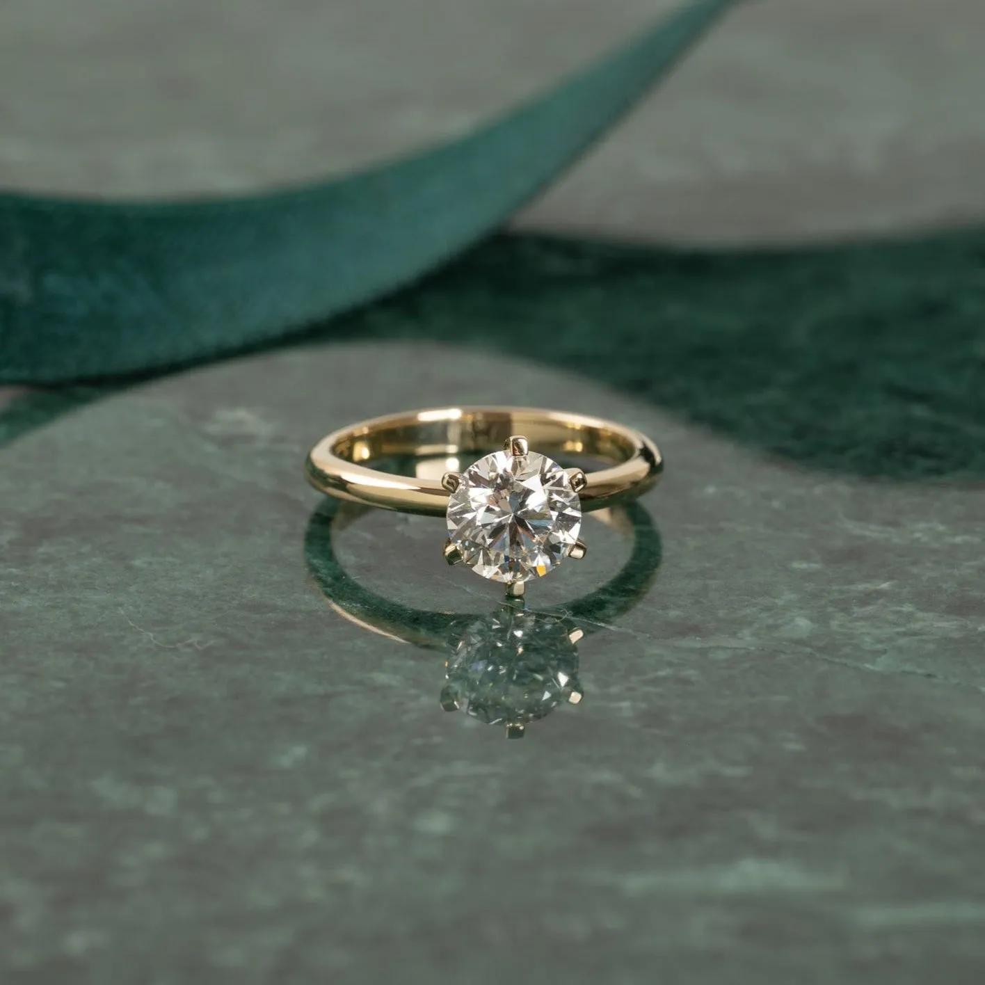 Sisi Copenhagen Classic Solitaire diamantring guld 0,5 ct