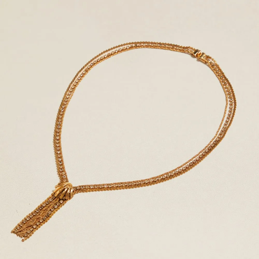Orelia Vintage Shell Tassel halskæde med muslingeskal