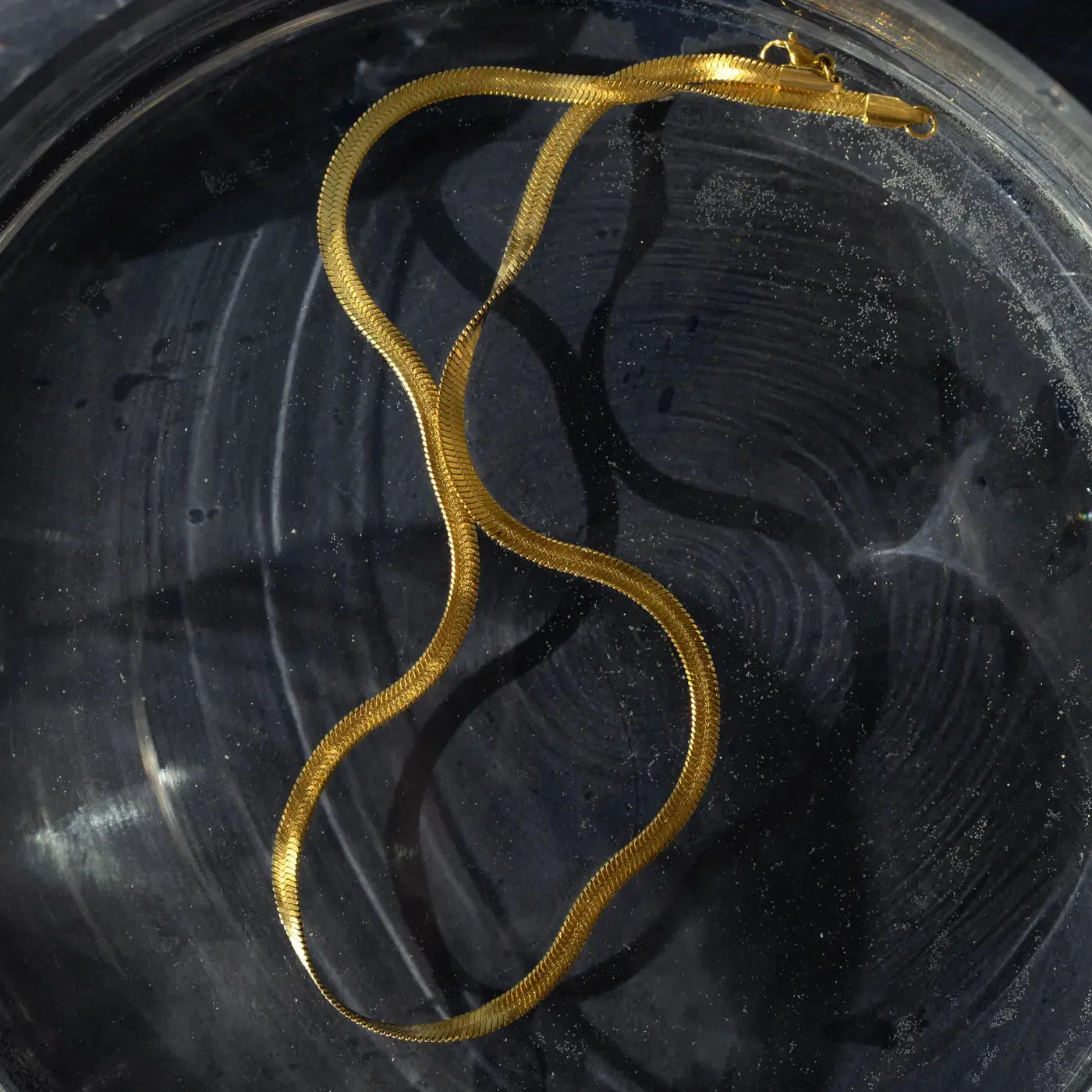 TIMI OF SWEDEN Ivy halskæde snake chain rustfrit stål 46 cm
