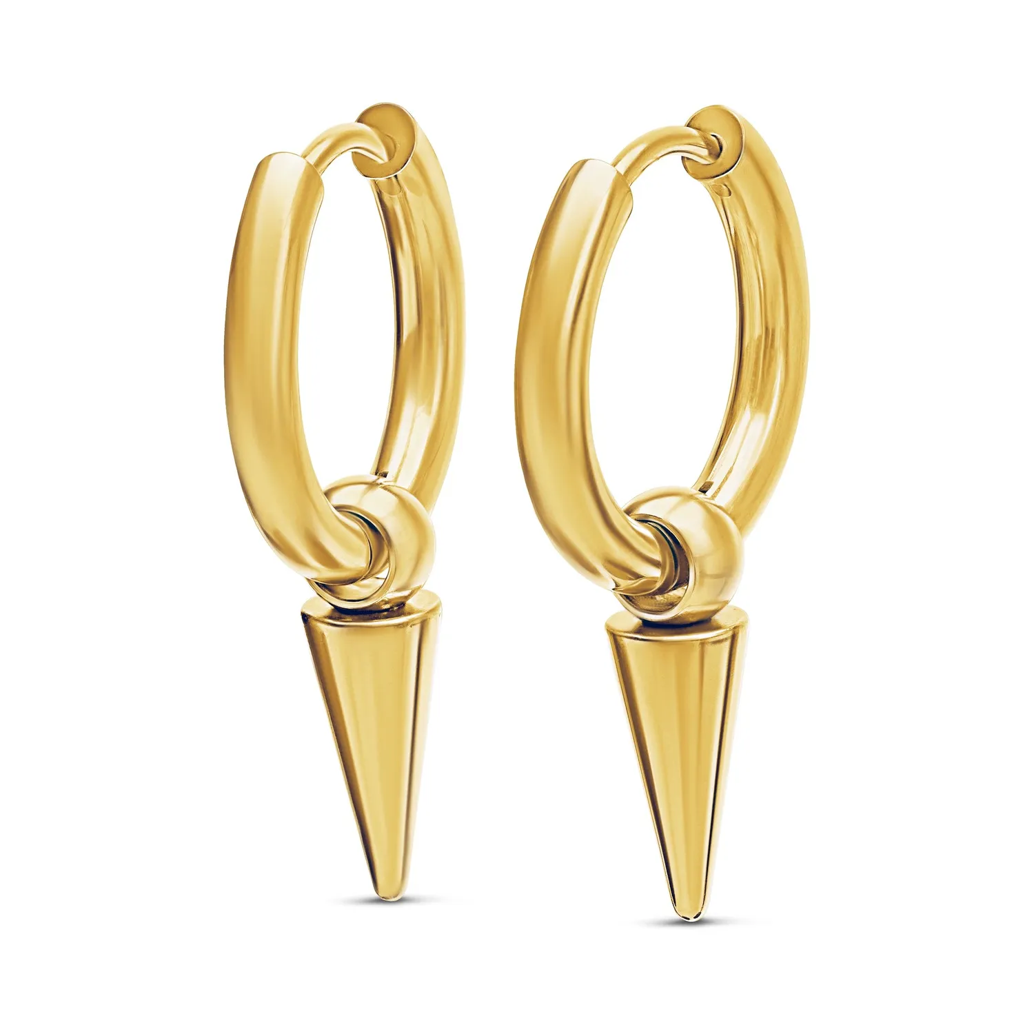 TIMI OF SWEDEN Pim spike hoop øreringe 17mm guld