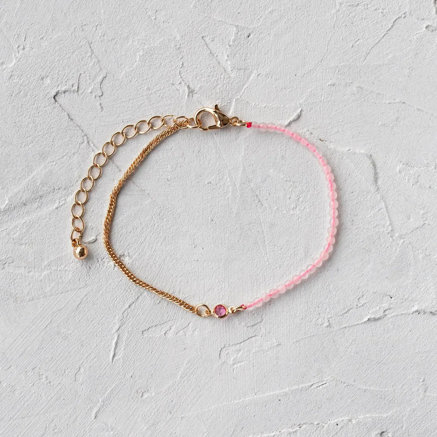 TIMI OF SWEDEN Isa armbånd turmalin 17 cm forgyldt