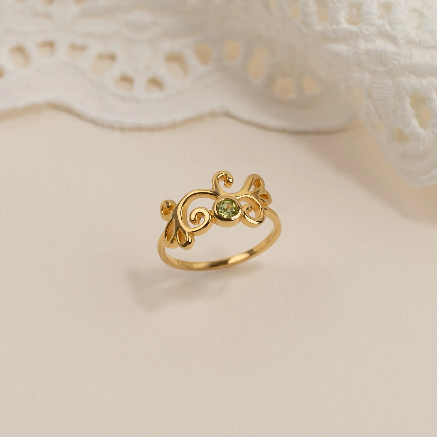 Sisi Copenhagen Solea Golden ring blå topas forgyldt
