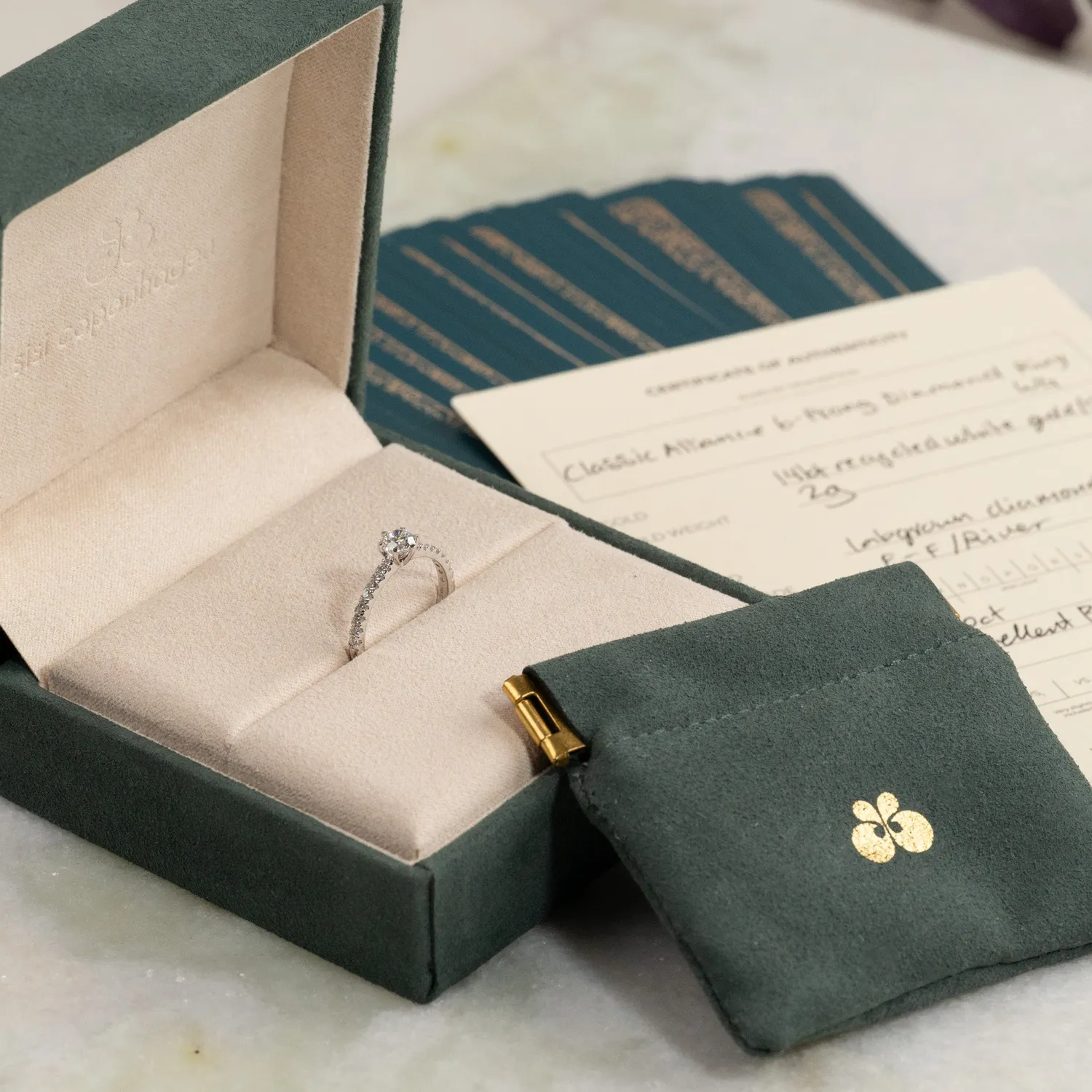 Sisi Copenhagen Classic alliance ring 14 kt hvidguld 0,7 ct