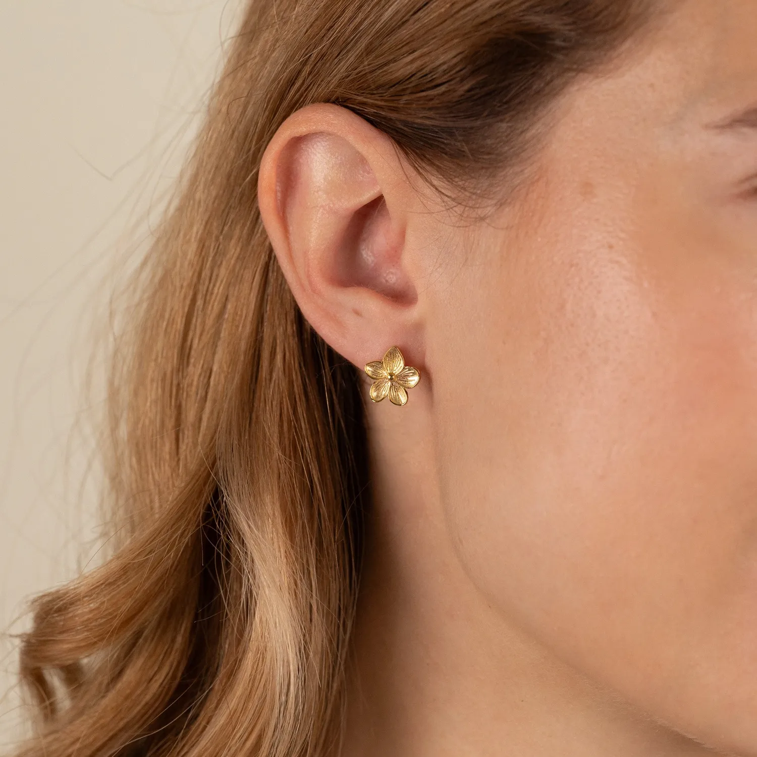 Sisi Copenhagen Ane Golden Stud ørestikker 12 mm forgyldt