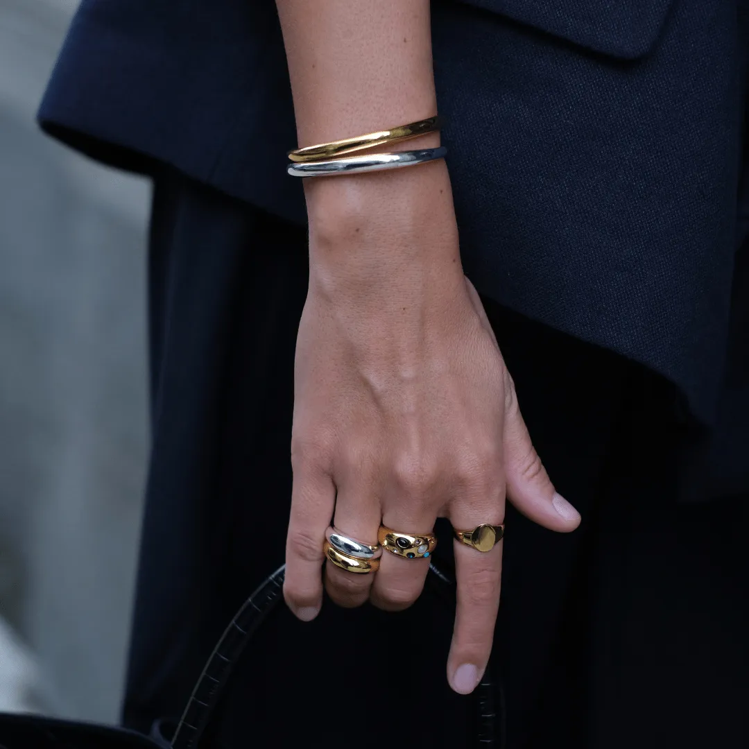 Orelia LUXE Domed Bangle armbånd sølv