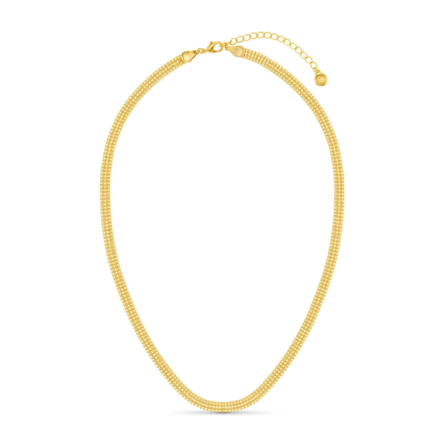 Orelia Flat Box Chain halskæde forgyldt