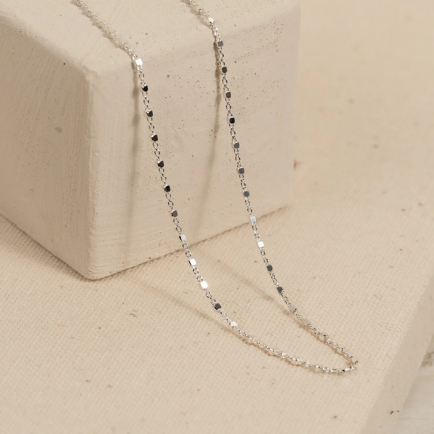 Sisi Copenhagen Delta Silver Chain halskæde sølv 42+5 cm