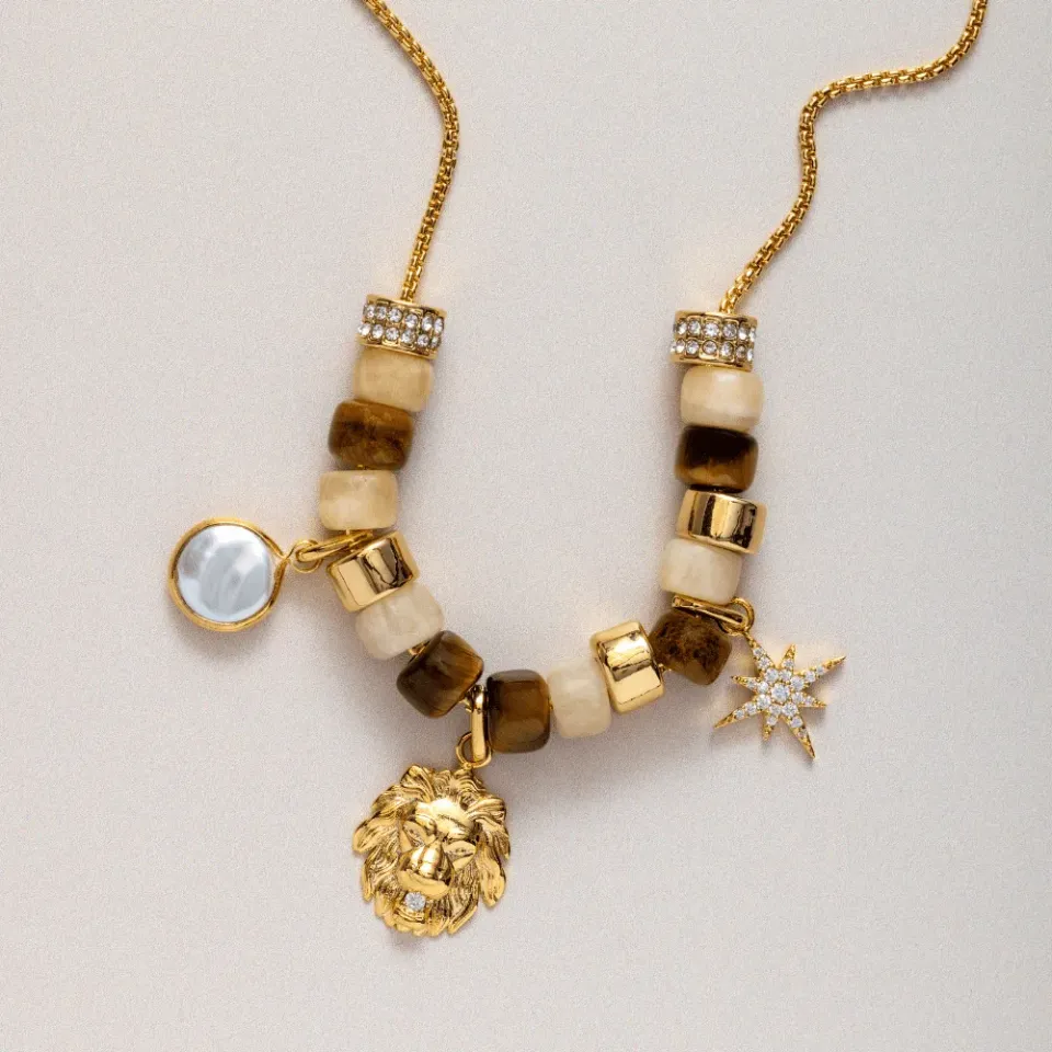 Orelia Create Your Own Eclectic Charm halskæde guld