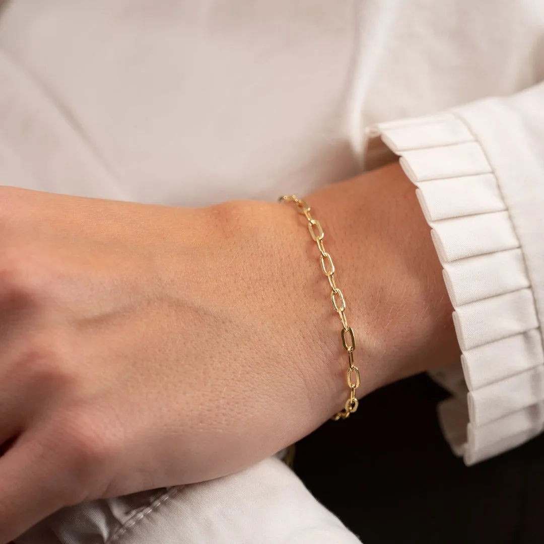 Sisi Copenhagen Alma armbånd medium link forgyldt 19 cm