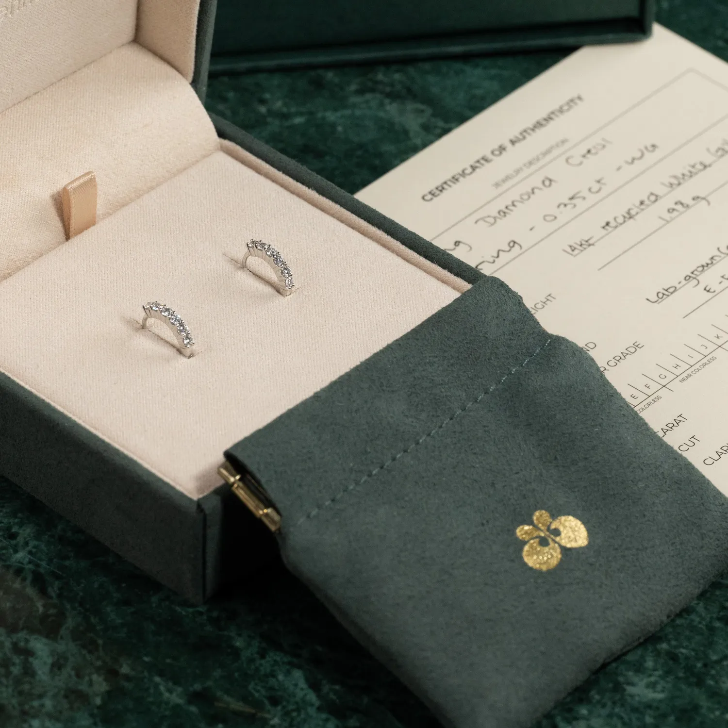 Sisi Copenhagen Prong Lab-Diamond creoler hvidguld 0,35 ct
