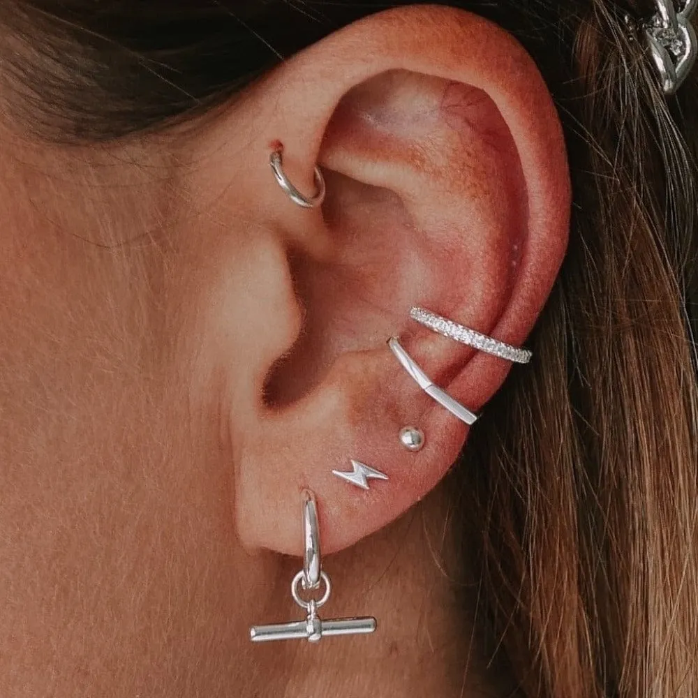 Orelia Fine Pavé Ear Cuff sølv cubic zirconia