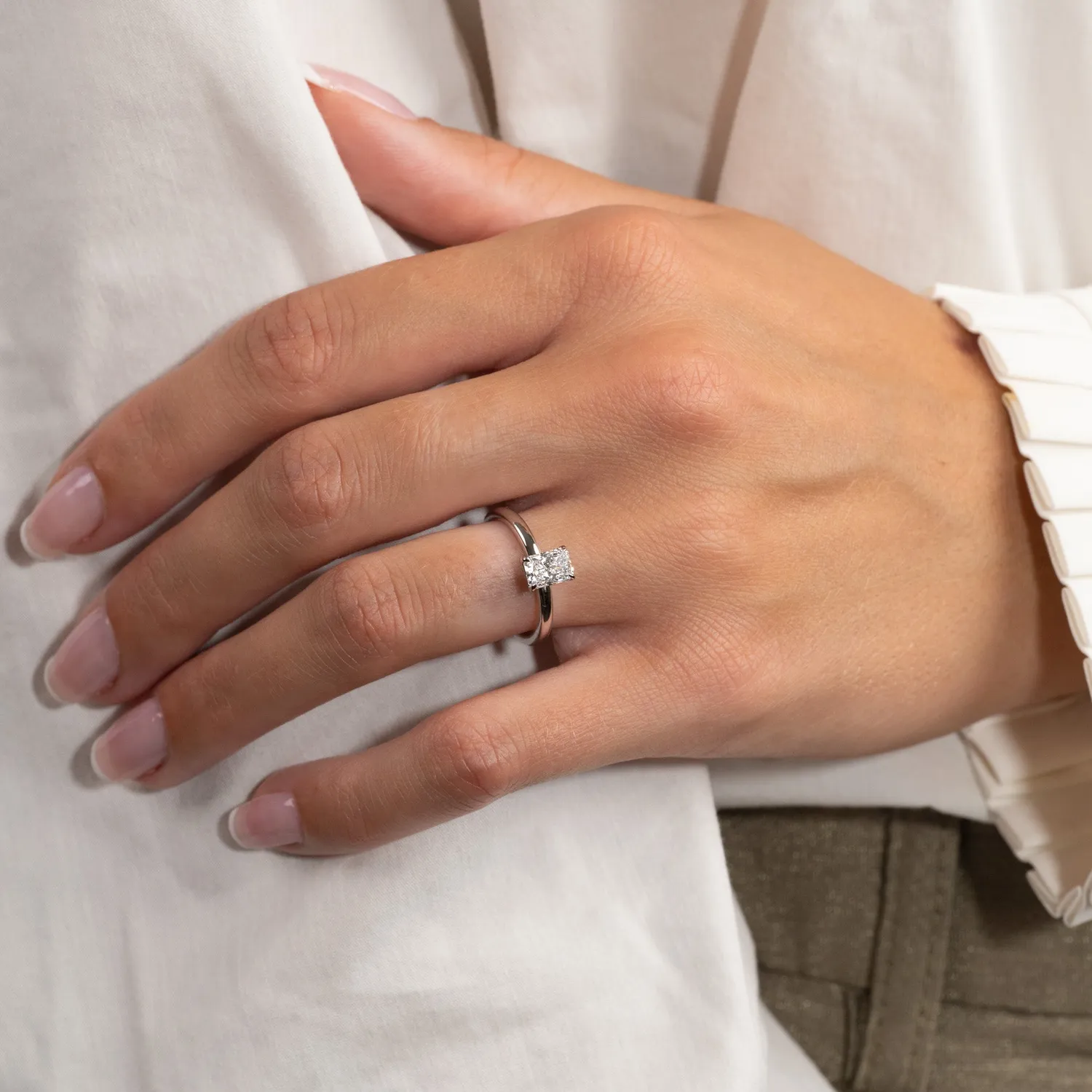 Sisi Copenhagen Solitaire Radiant diamantring 0,75ct hvidguld