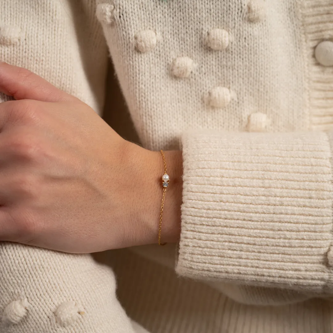 Sisi Copenhagen Hannah Pearl armbånd forgyldt perle