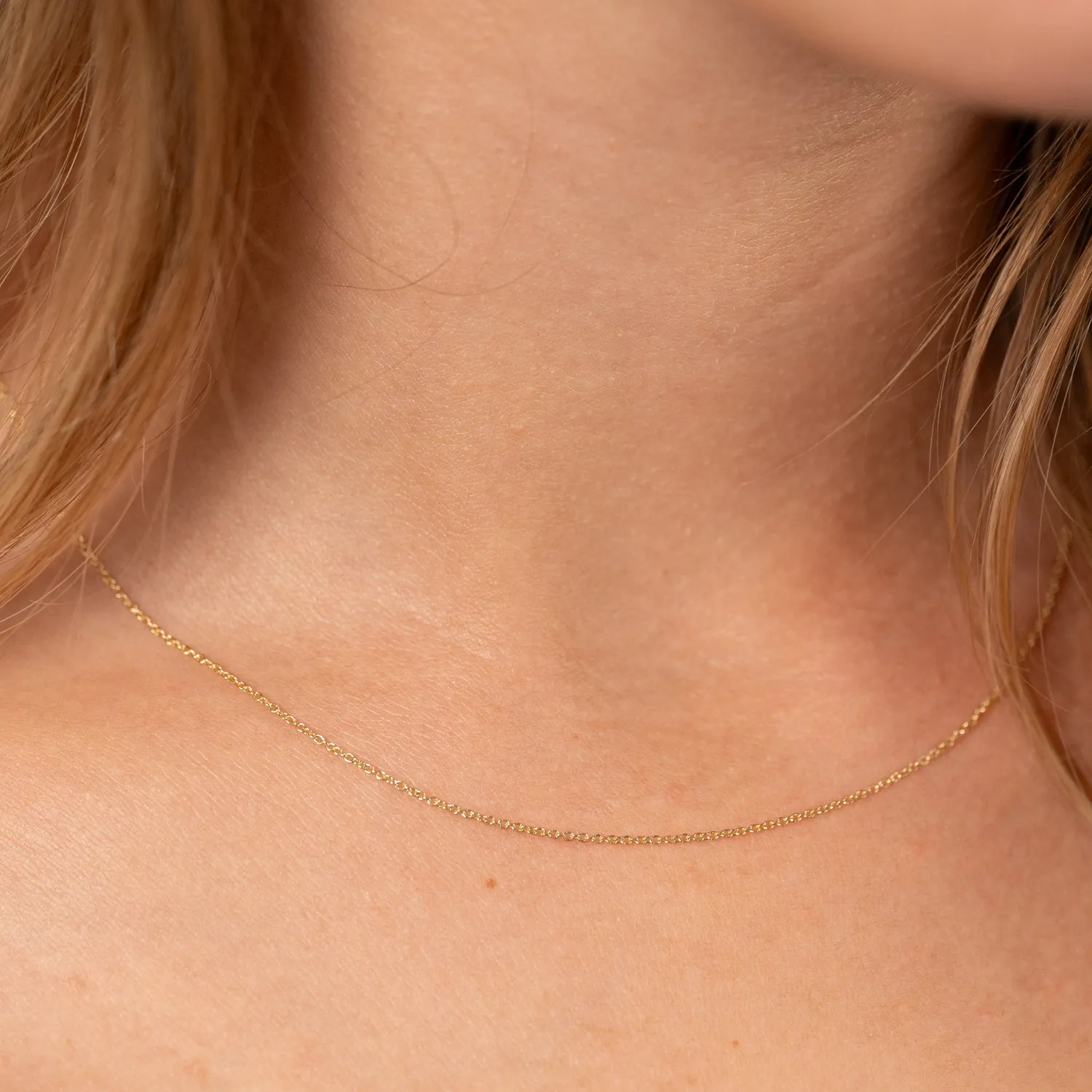 Sisi Copenhagen Simple Link halskæde 14kt guld 45cm