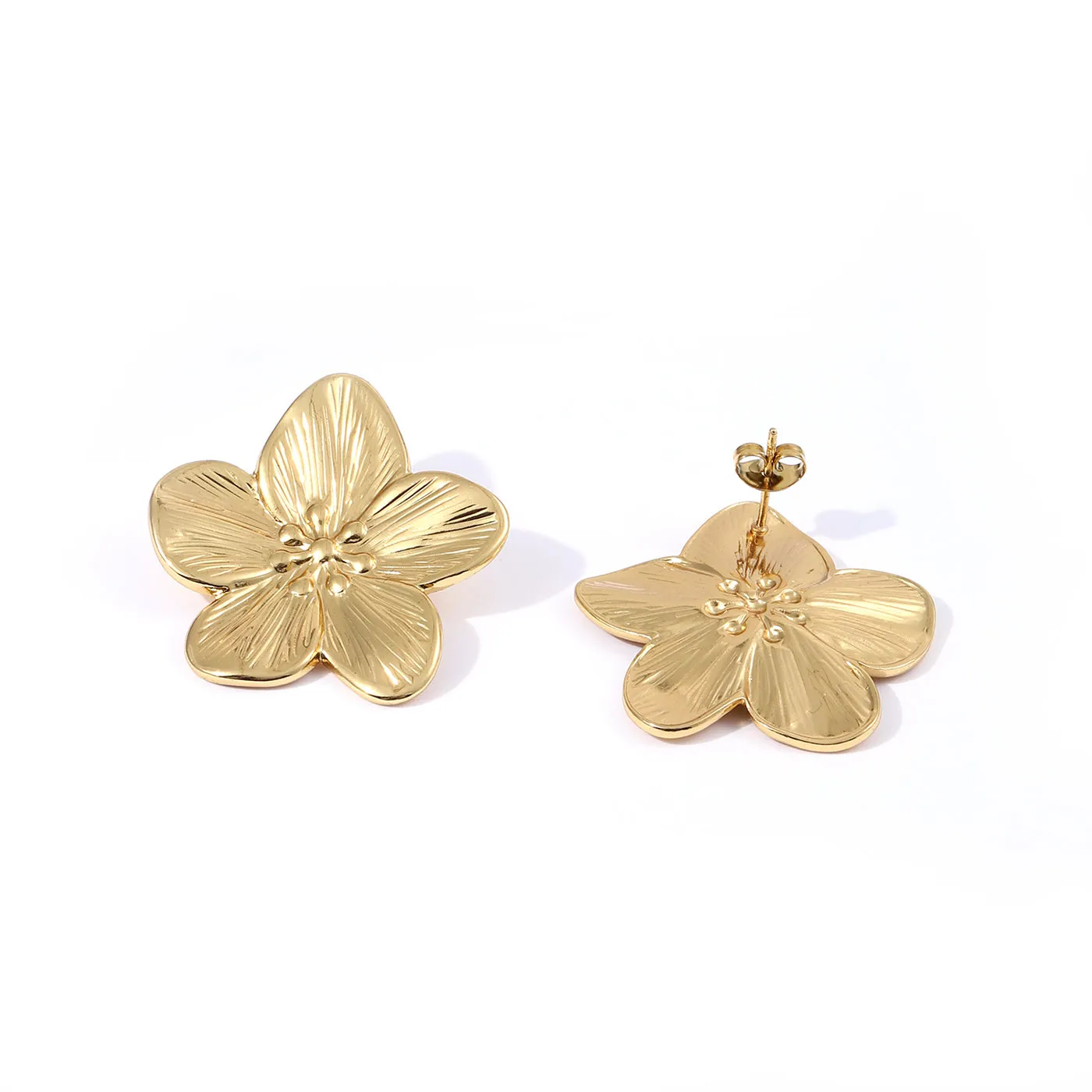 TIMI OF SWEDEN Maebry blomst ørestikker guld 33mm