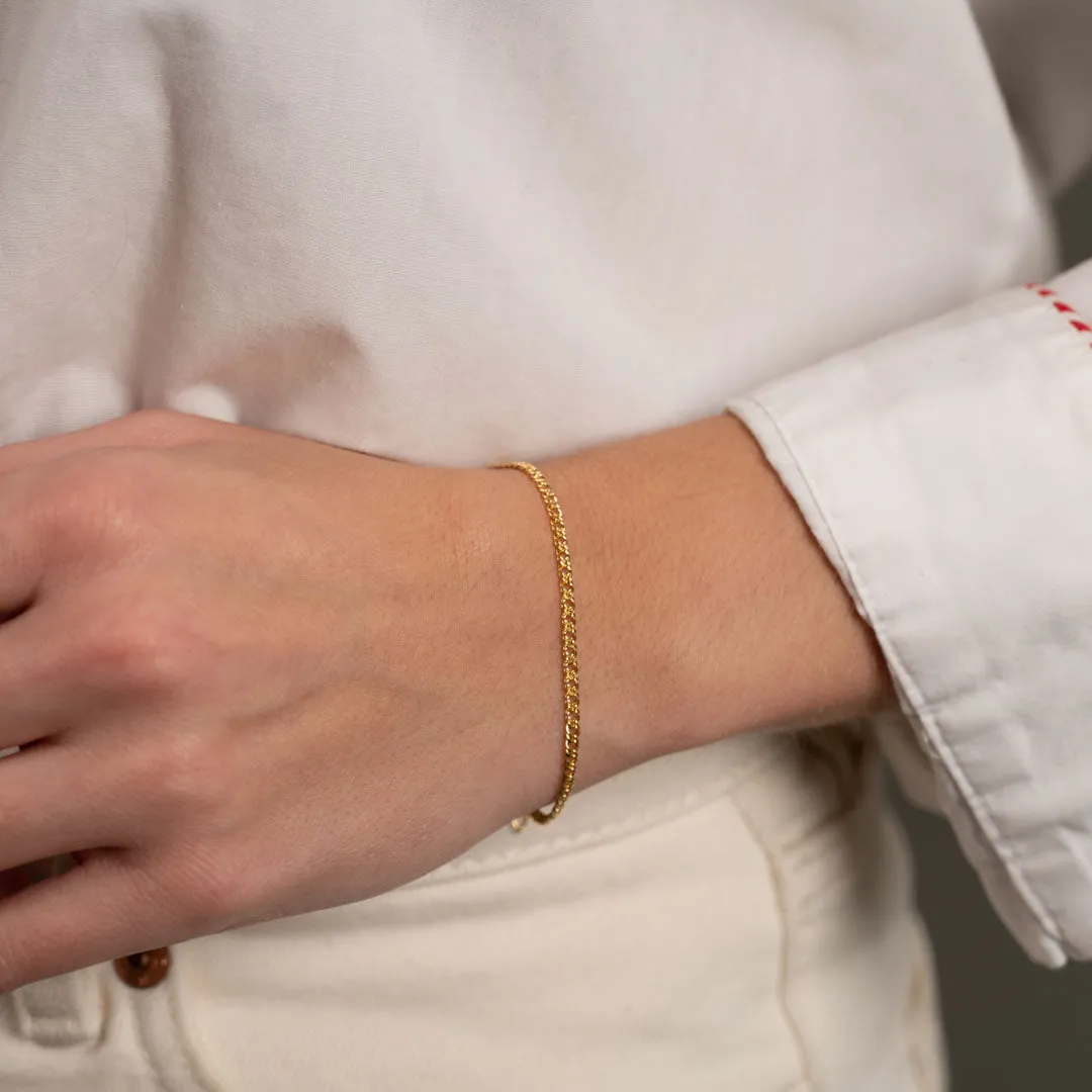 Sisi Copenhagen Mynte armbånd 9 karat guld 16-19 cm