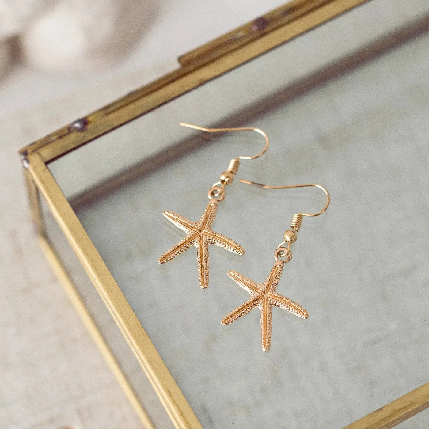 TIMI OF SWEDEN Deluxe Starfish øreringe guld dangling