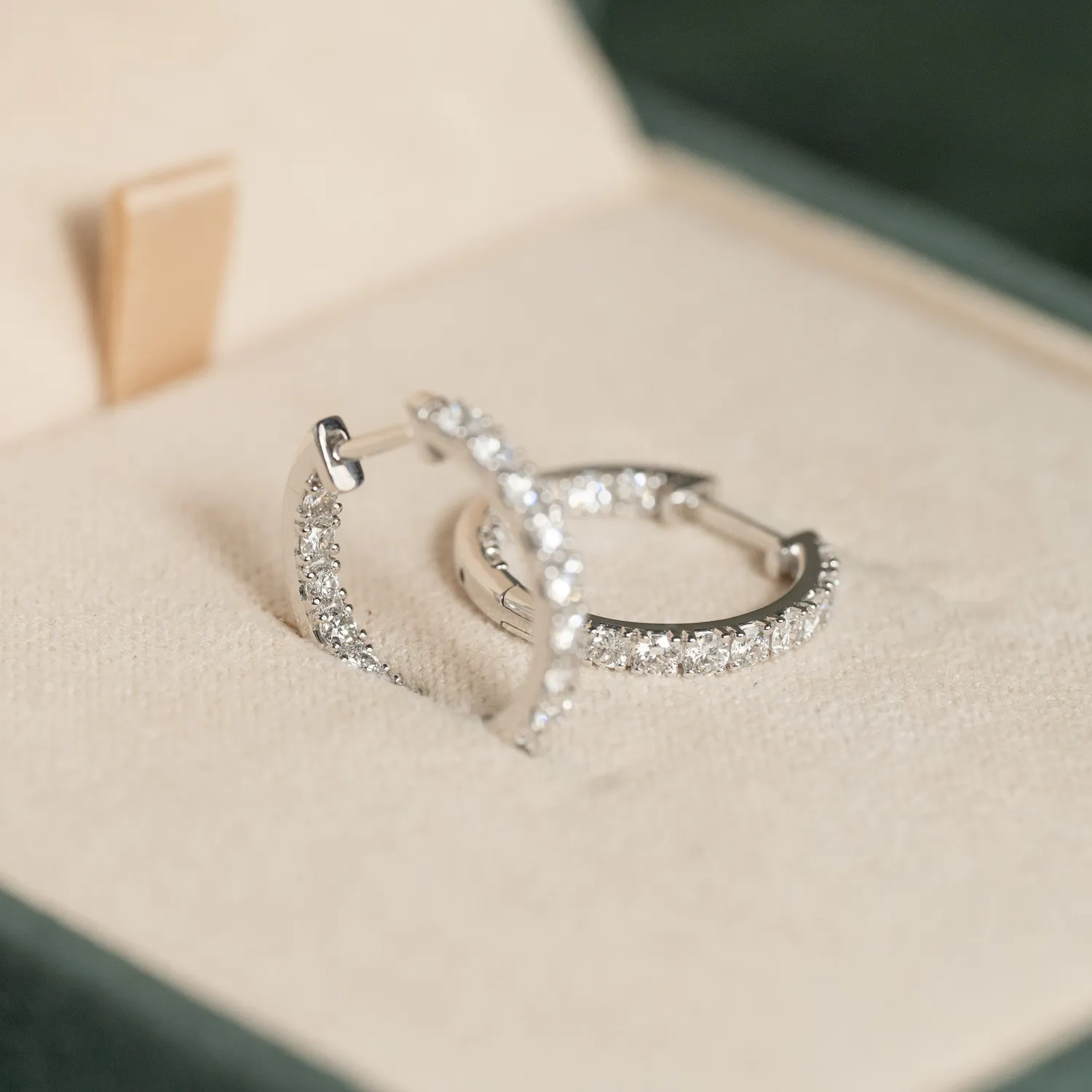 Sisi Copenhagen Double Set creoler hvidguld 0,8 ct