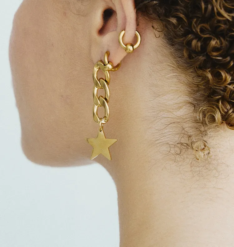 Wos Up Drop Hoops Mini øreringe guld