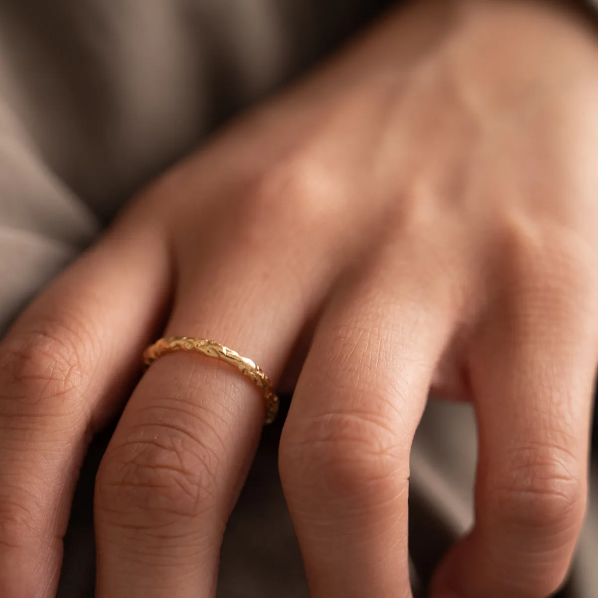 Sisi Copenhagen Elma Small forgyldt ring 2 mm rå
