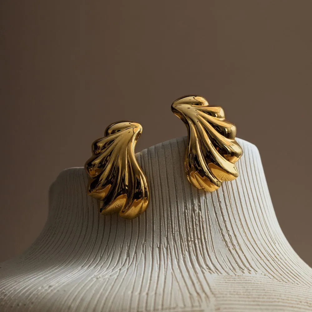 Orelia Luxe Statement Shell øreringe guld vandtætte