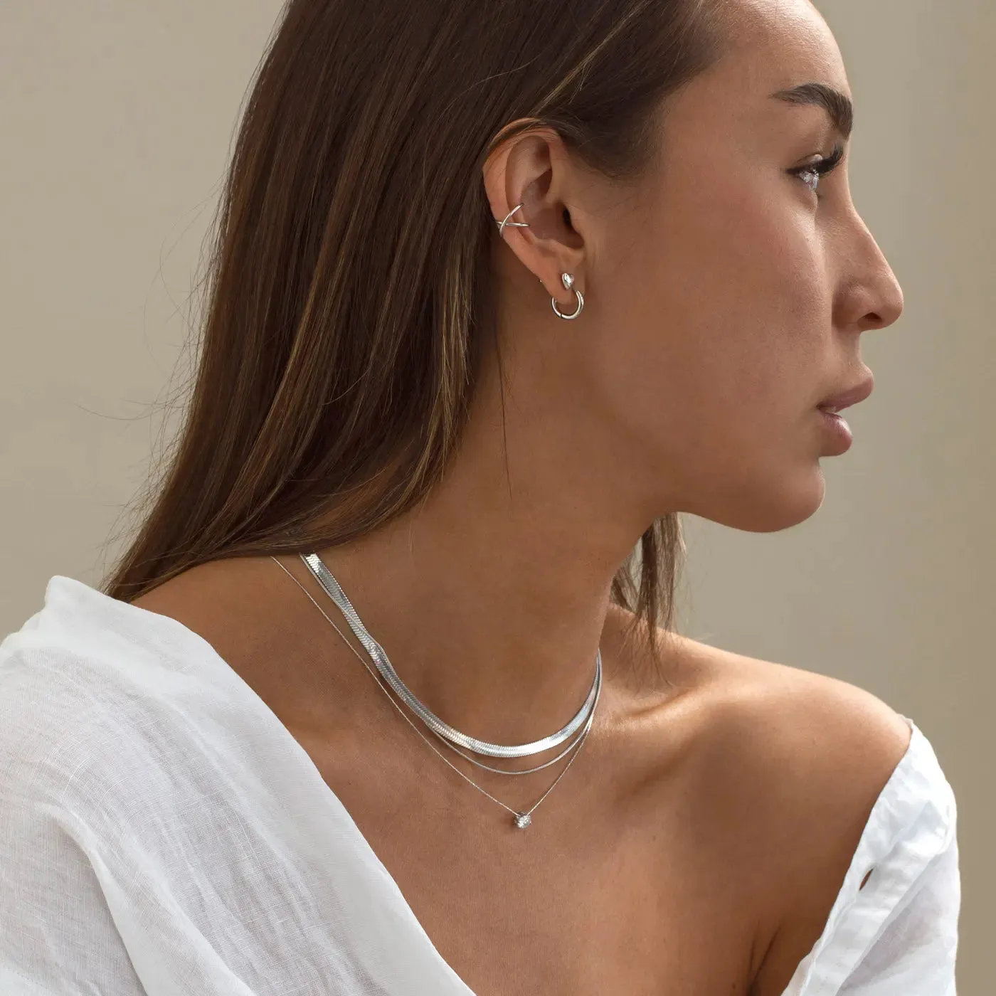 TIMI OF SWEDEN Ivy halskæde slange dobbelt 38+5cm