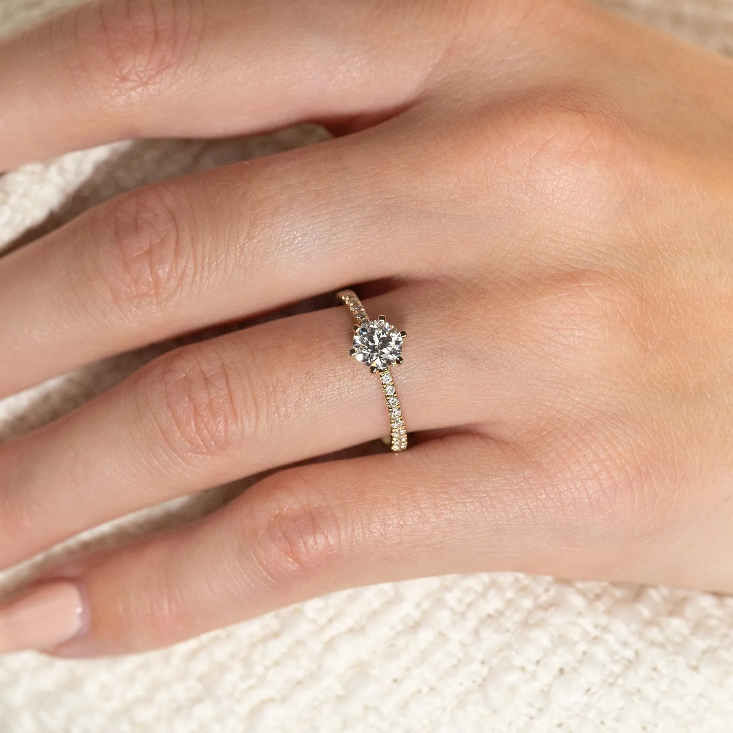 Sisi Copenhagen Classic Alliance lab-diamantring guld 0,9ct