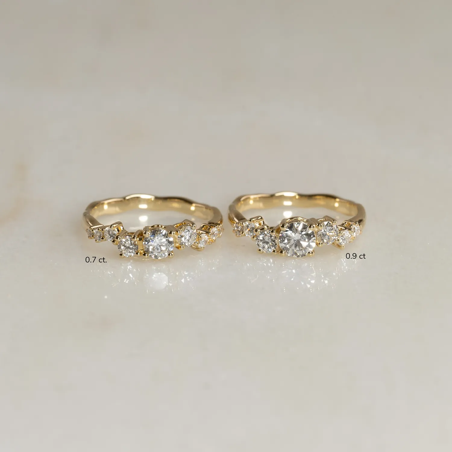 Sisi Copenhagen Organic Cluster ring diamant 14 kt guld