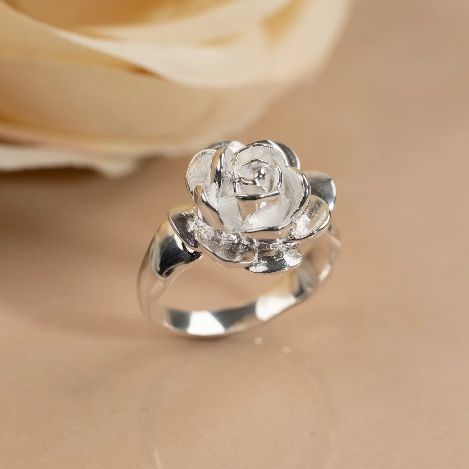 Sisi Copenhagen Rosie ring sølv rose 16 mm