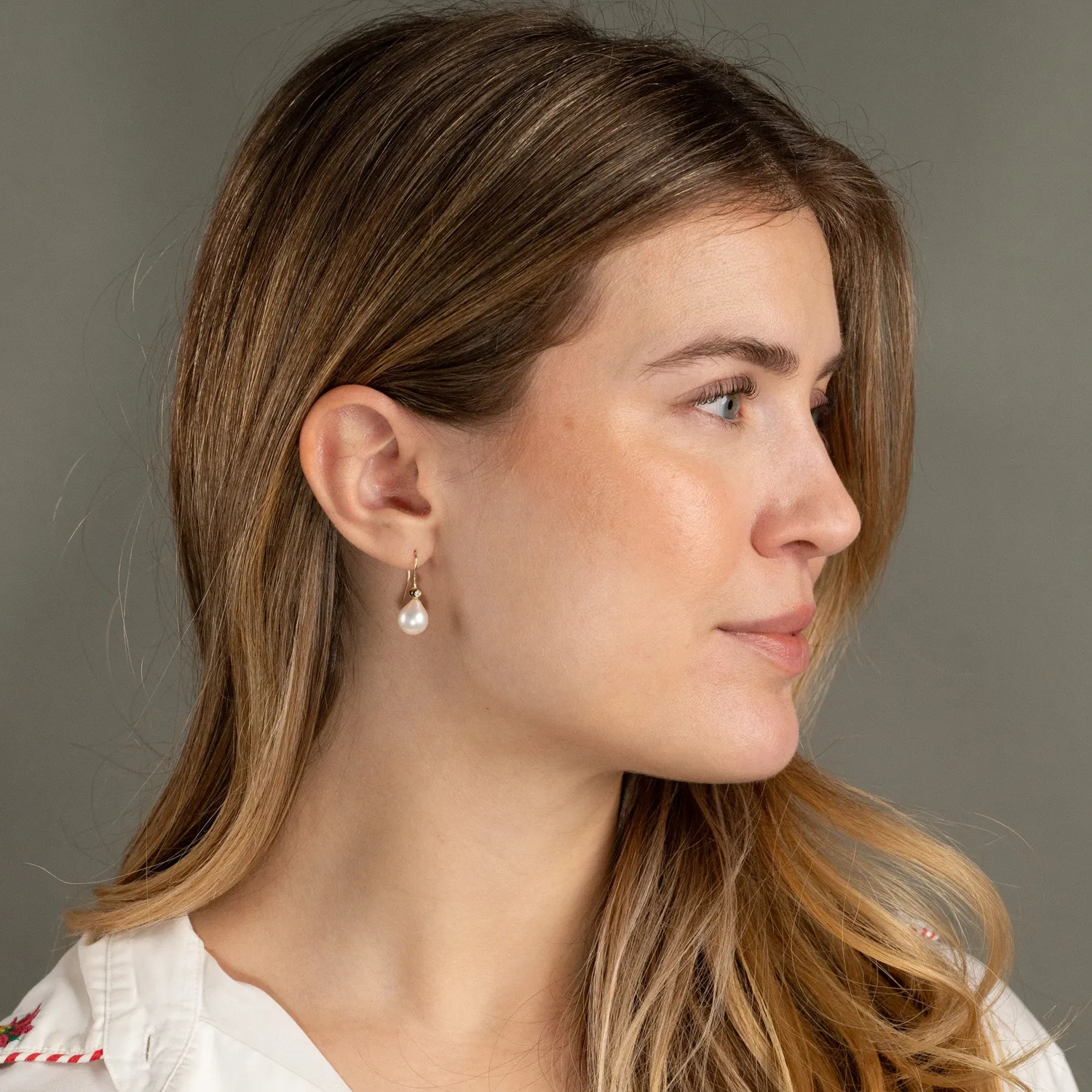 Sisi Copenhagen Eva Pearl ørekrog 9 kt guld perle