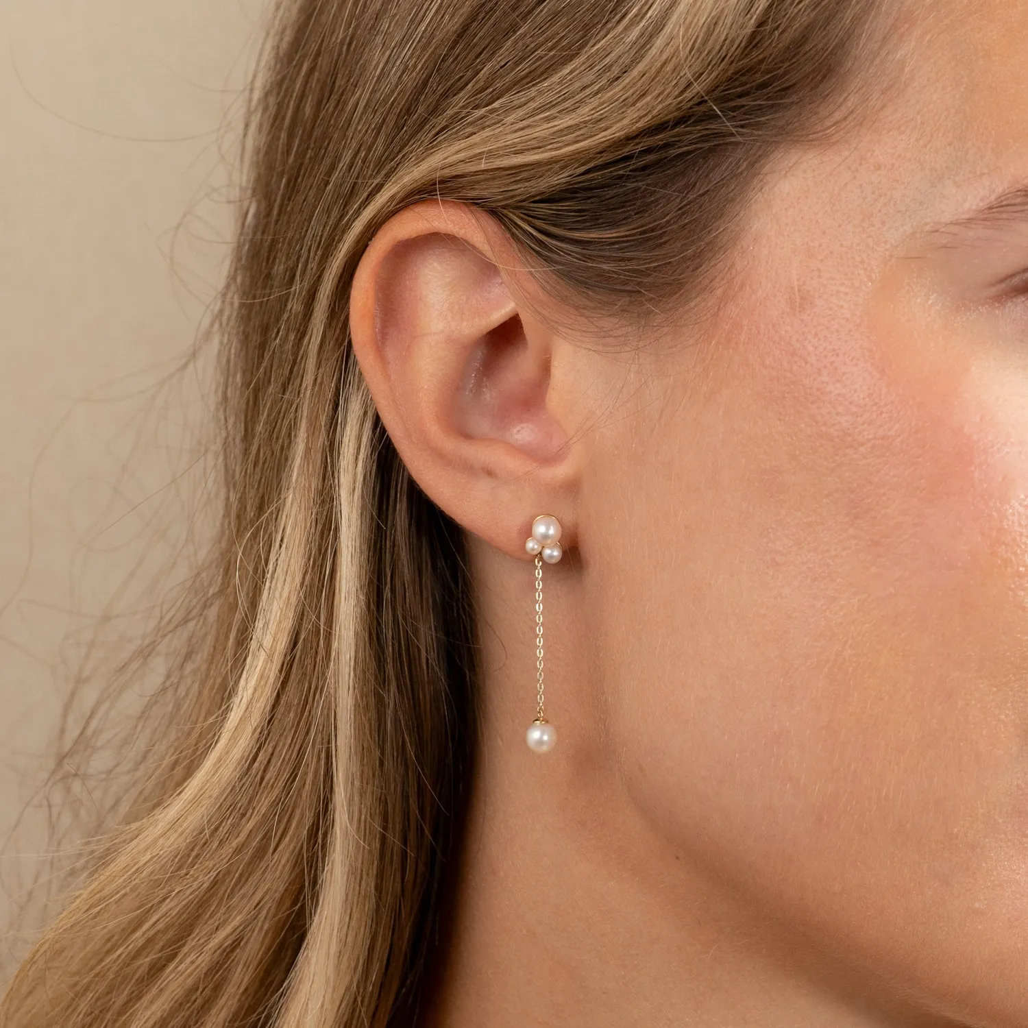 Sisi Copenhagen Pauline Pearl Drop øreringe 9 kt guld perle