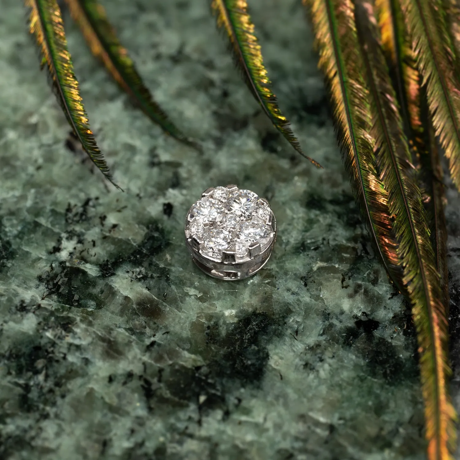 Sisi Copenhagen Diamond Collection Round Pave vedhæng hvidguld 0,2ct
