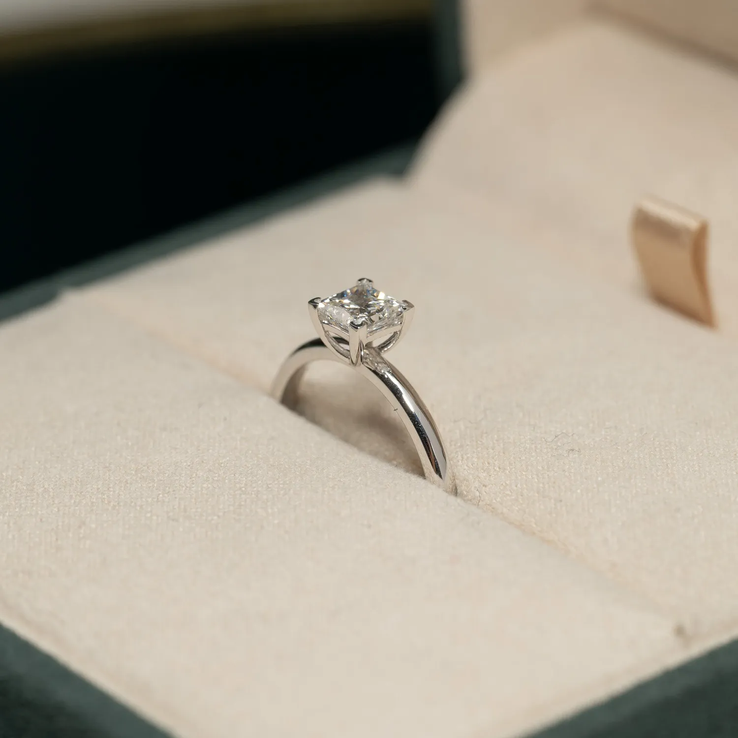 Sisi Copenhagen Solitaire Princess lab-diamantring 0,75 ct hvidguld 14 kt