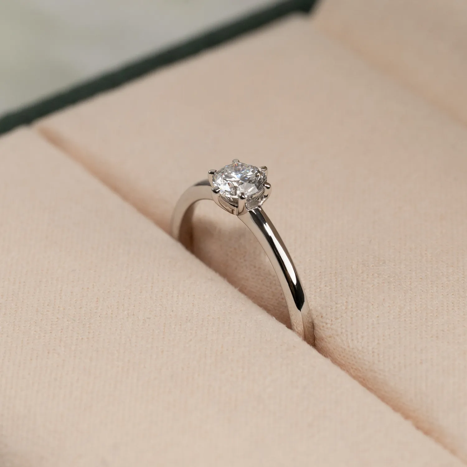 Sisi Classic Solitaire 6-Prong diamantring 0,5 ct hvidguld