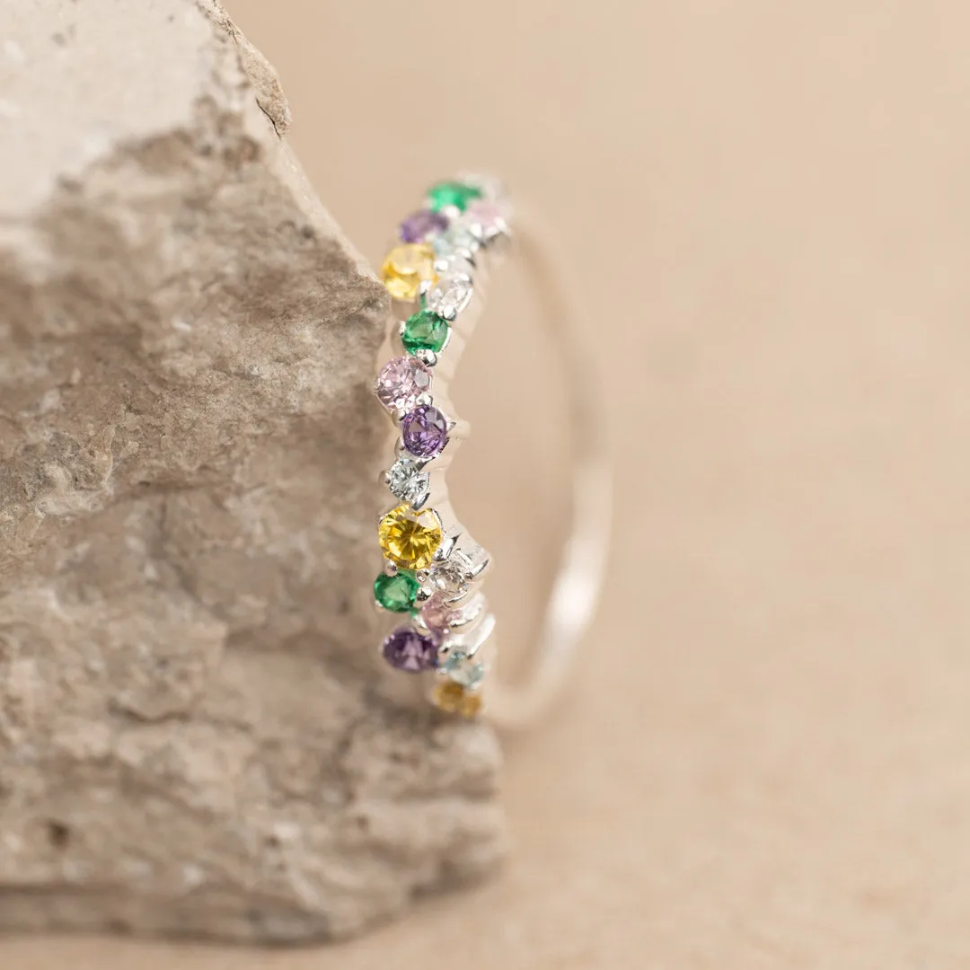 Sisi Copenhagen Clair Rainbow ring sølv zirkonia
