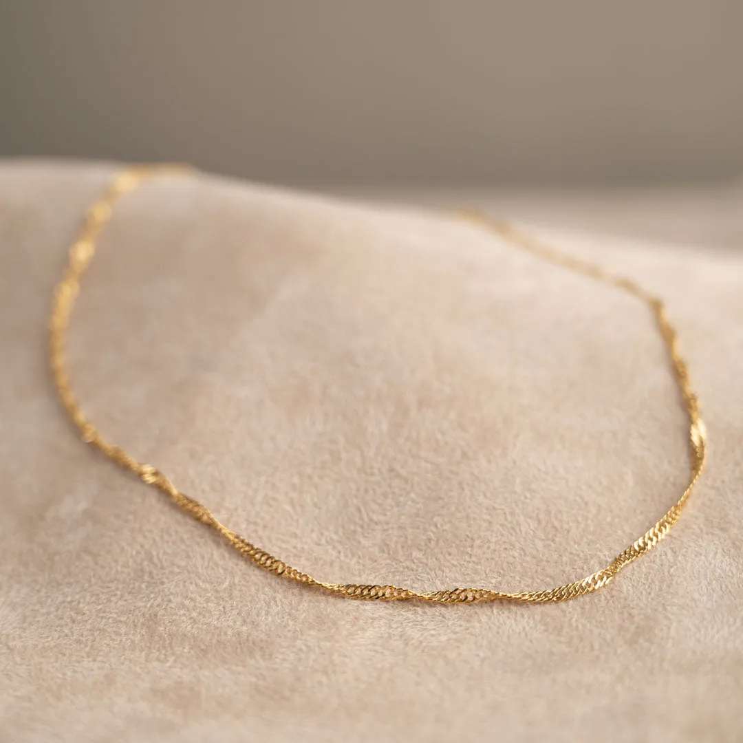 Sisi Copenhagen Leonora smykkesæt forgyldt halskæde+armbånd