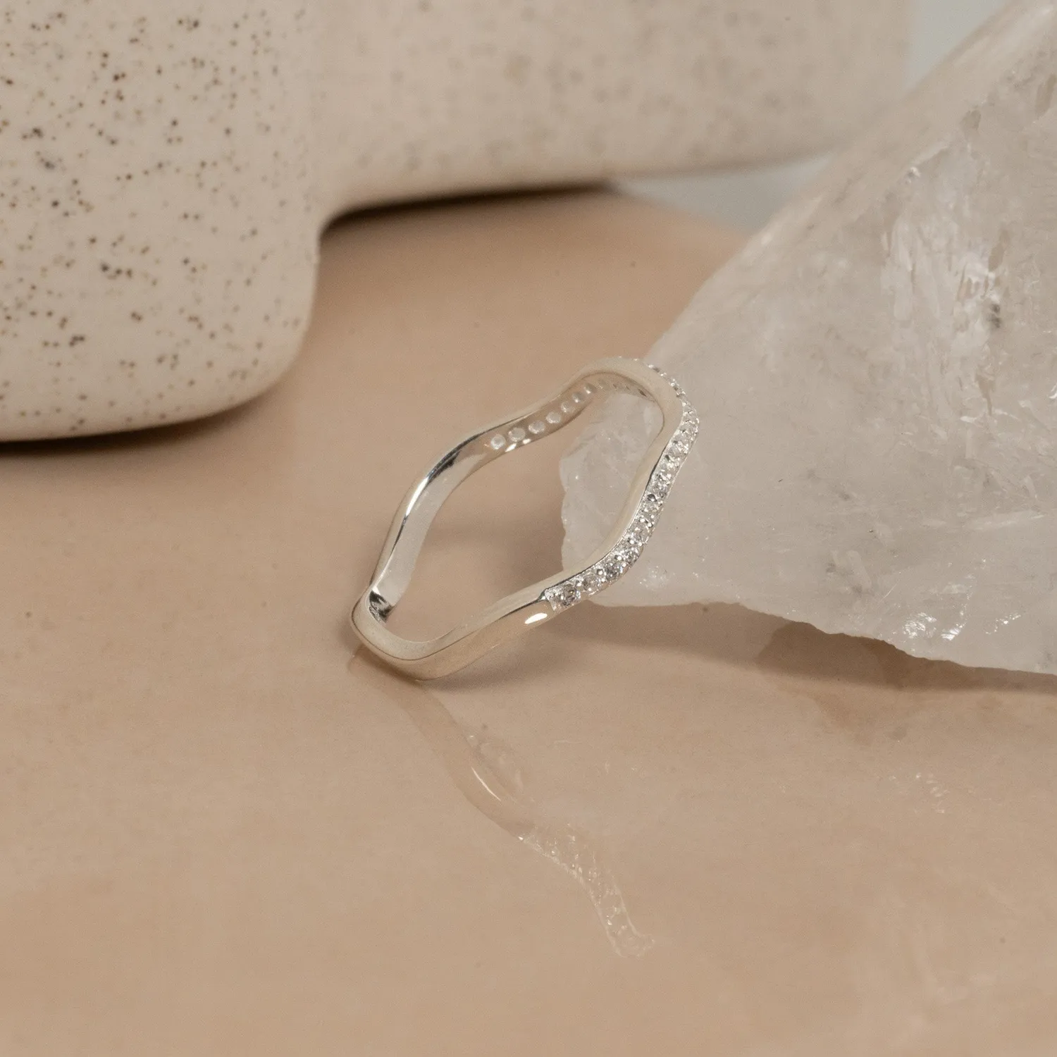 Sisi Copenhagen Gaia Crystal Silver ring zirkon