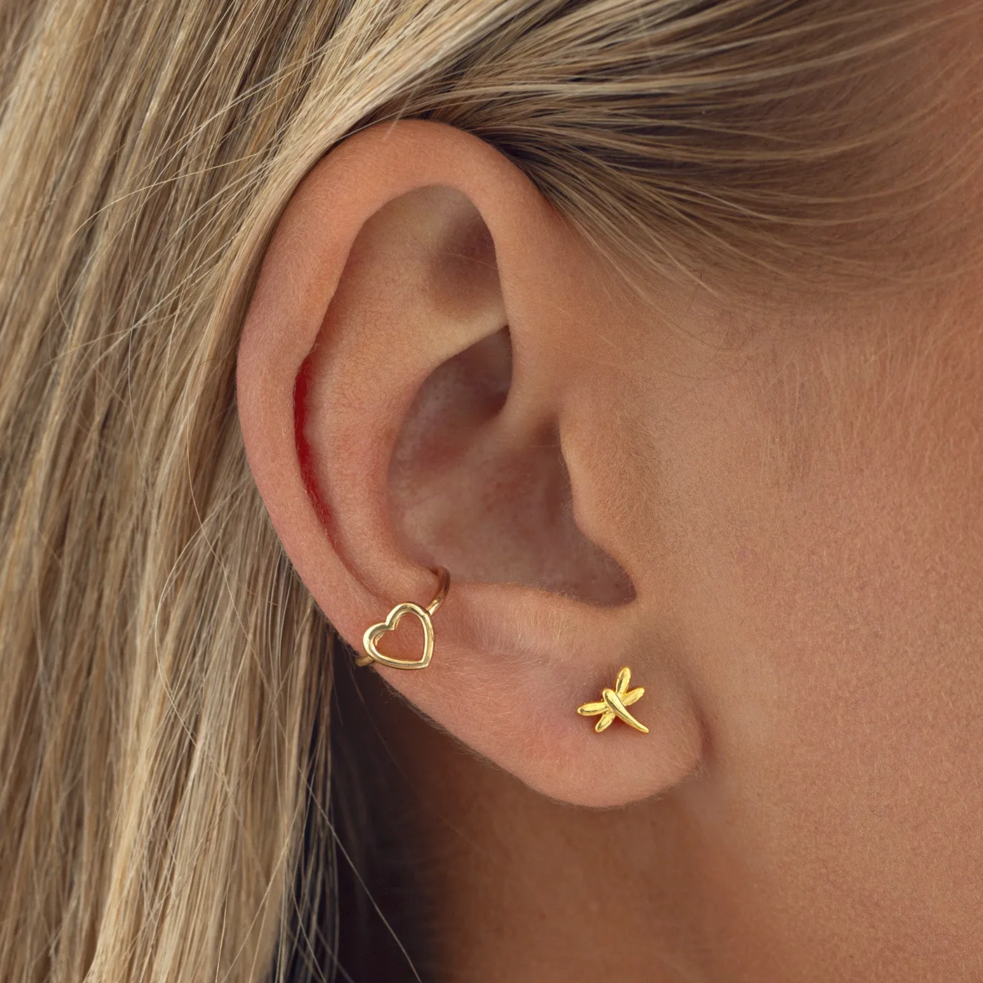 TIMI OF SWEDEN Noya dragonfly stud øreringe guld mini