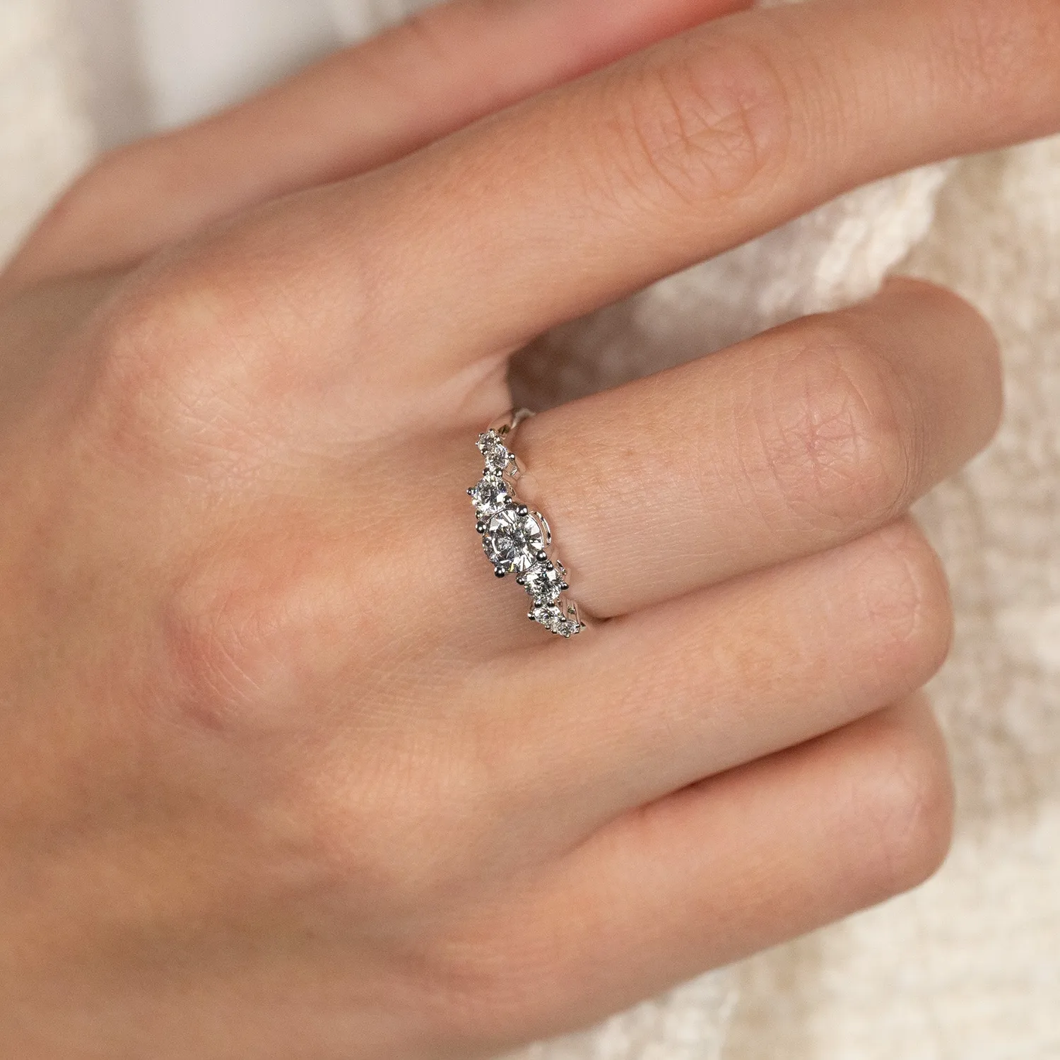 Sisi Copenhagen Organic Cluster ring hvidguld 0,9 ct