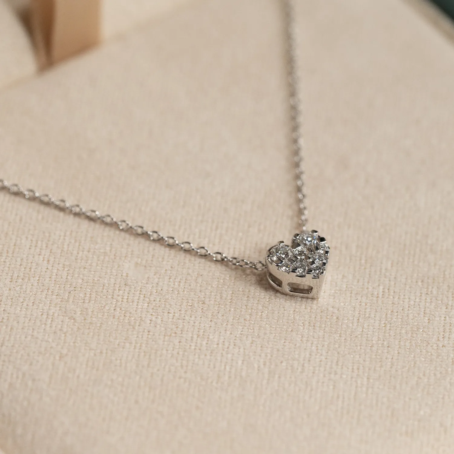 Sisi Copenhagen Heart Pave vedhæng 0,17 ct hvidguld