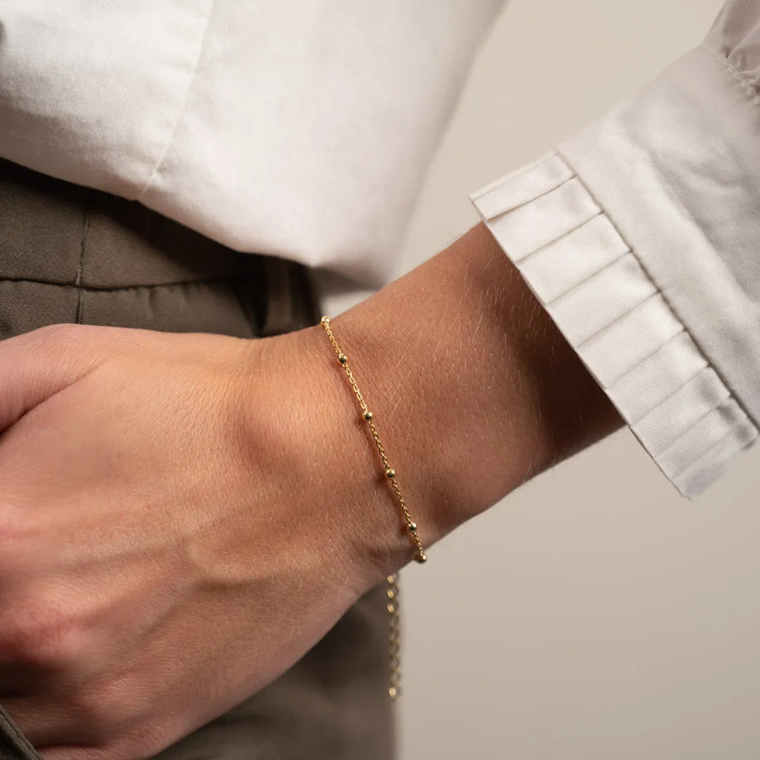 Sisi Copenhagen Alfa Golden halskæde + armbånd forgyldt 42cm