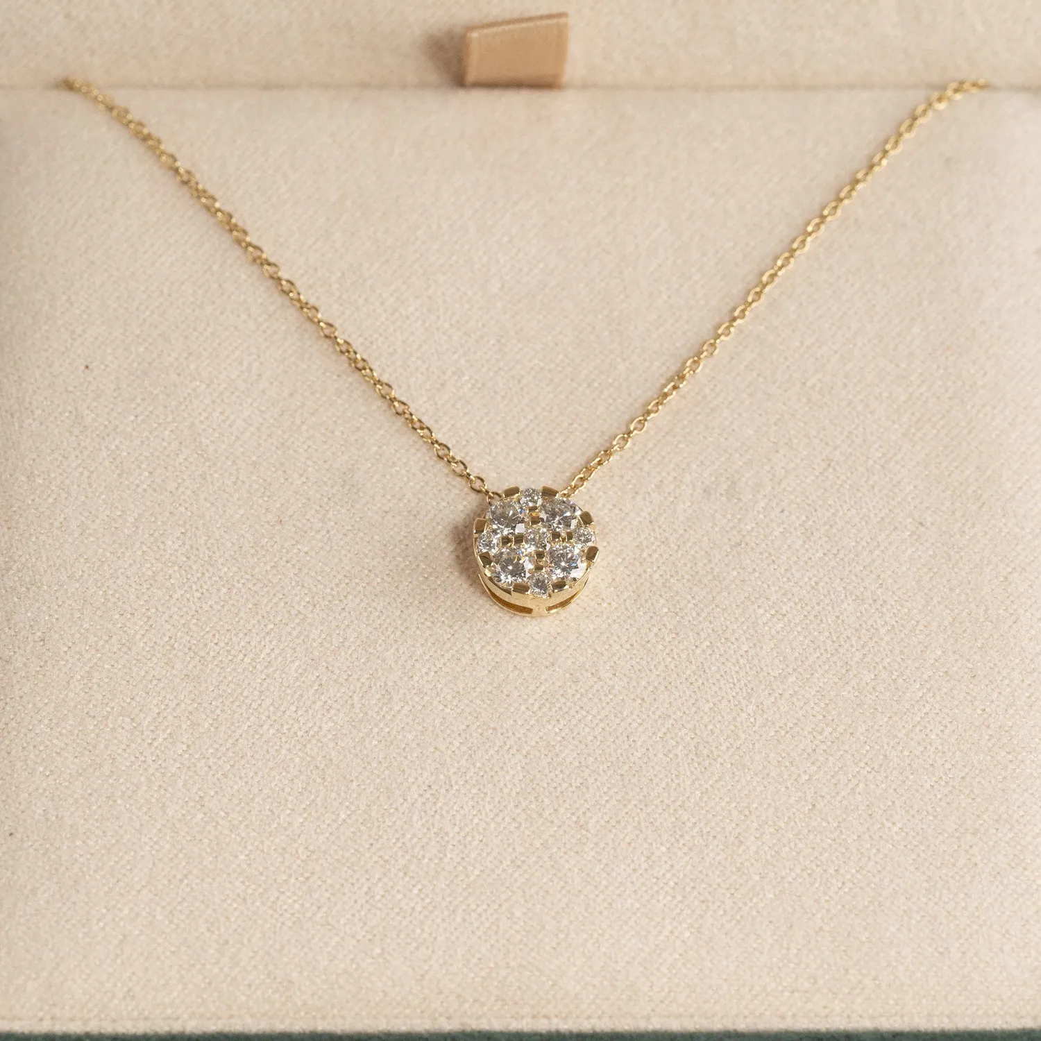 Sisi Copenhagen Round Pave vedhæng lab-diamant 0,45 ct guld
