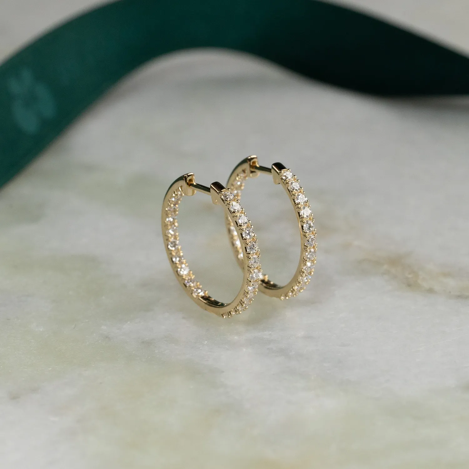 Sisi Copenhagen Double Set creoler 14 kt guld 1,0 ct