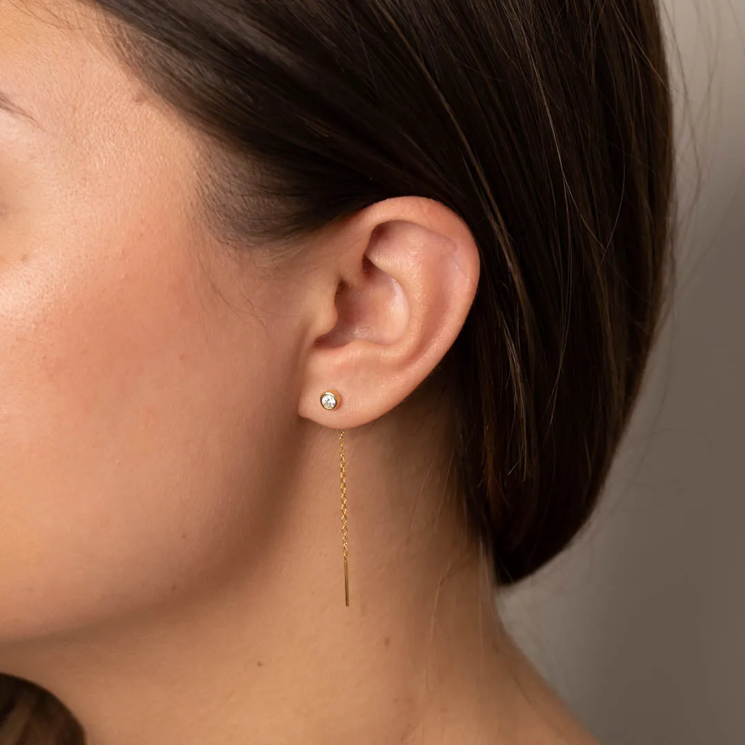 Sisi Copenhagen Amanda Crystal Golden øreringe forgyldt par zirkon