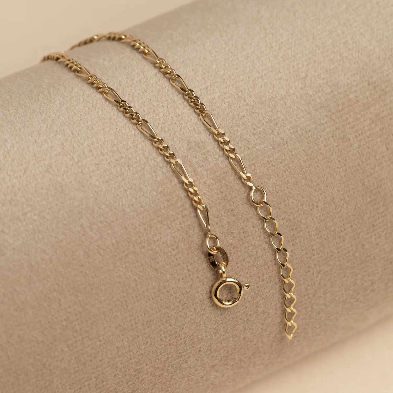 Sisi Copenhagen Uma Figaro armbånd massivt guld 16+3 cm