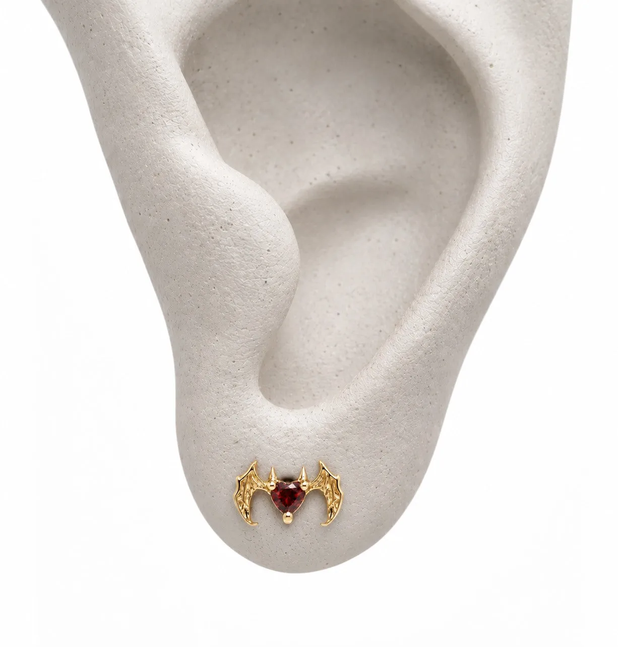 Wos Devil Single Stud ørering guld